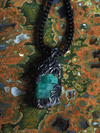 Reserved Die Kiefer - Emerald crystal double-sided pendant 