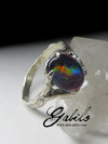 Ring mit Triplett aus Opal in Silber