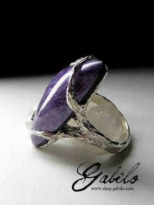 Ring mit Charoit in Silber