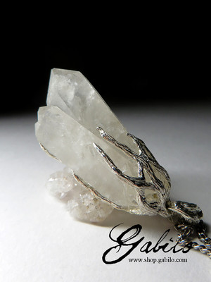 Anhänger mit Bergkristall in Silber