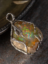 Ethiopian Opal silver pendant