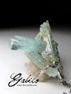 Pendant with a cluster of aquamarine crystals