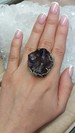 Großer silberner Ring mit Amethyst