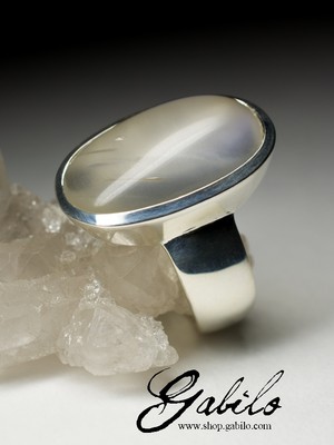 Ring mit Adular in Silber