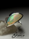 Ethiopian opal silver ring 