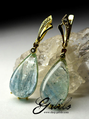 Aquamarine gold earrings 