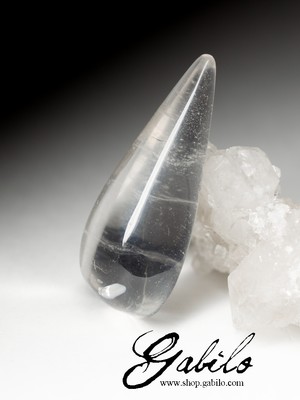 Bergkristall Cabochon Tropfen 43,30 Karat