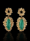 Ivy gold earring with chrysoprase