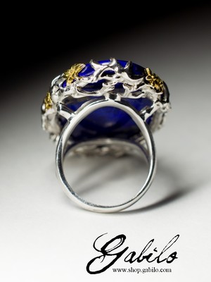 Großer Ring mit Lapislazuli in Silber