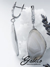 Ohrringe mit weißem Achat in Silber