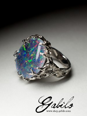 Ring mit Opal Triplett in Silber