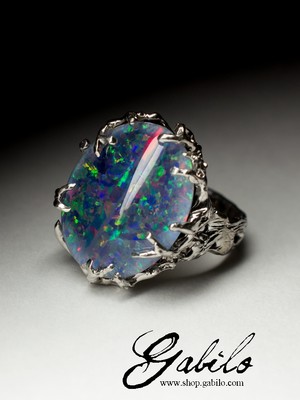 Ring mit Opal Triplett in Silber