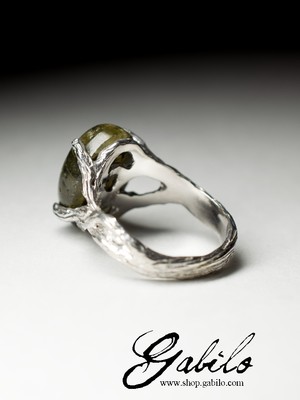 Ring mit Labrador in Silber