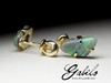 Black opal 14k gold stud earrings