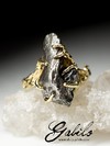 Goldener Ring mit Meteorit 