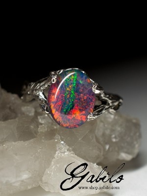 Silberring mit Opal Triplet