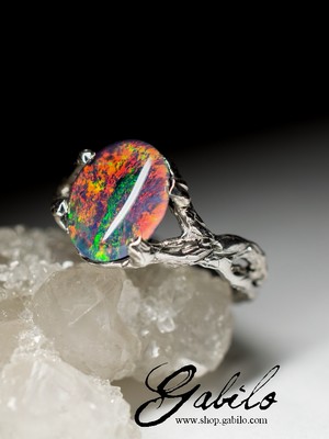 Silberring mit Opal Triplet