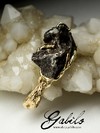 Gold Anhänger mit meteoriten