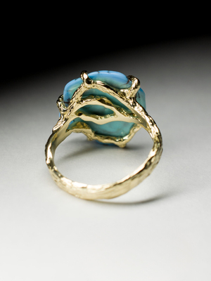 Turquoise Yellow Gold Ring