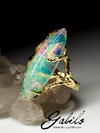 Ethiopian opal gold ring 