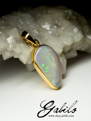 Australian opal gold anhänger 