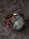Crystal Opal patinated silver Ivy ring