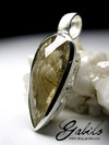 Rutilated quartz silver pendant 