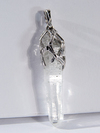 Rock crystal silver pendant