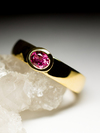 Rubellite gold ring with jewellery